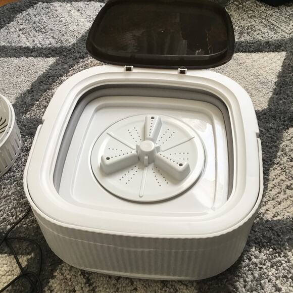 Portable Washing Machine, Foldable Wash Dry Combo for Small Clothes Grey - Picture 4 of 7